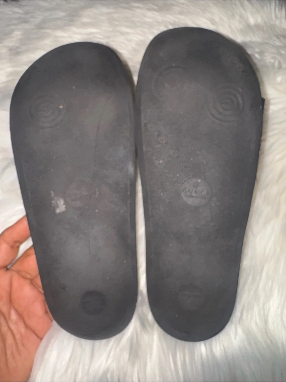 Gucci Black Slides with Green and Red Stripes